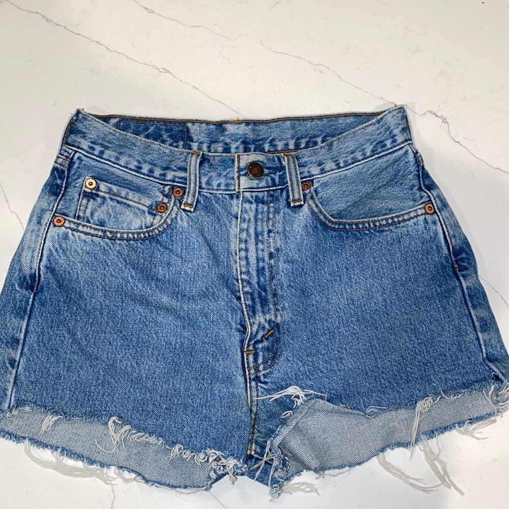 Levi High Waisted Denim Shorts